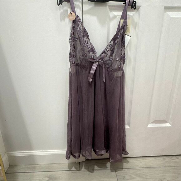 NWT Spree Intimate Purple/Elderberry Lingerie dress with matching panty size sma - Picture 2 of 10